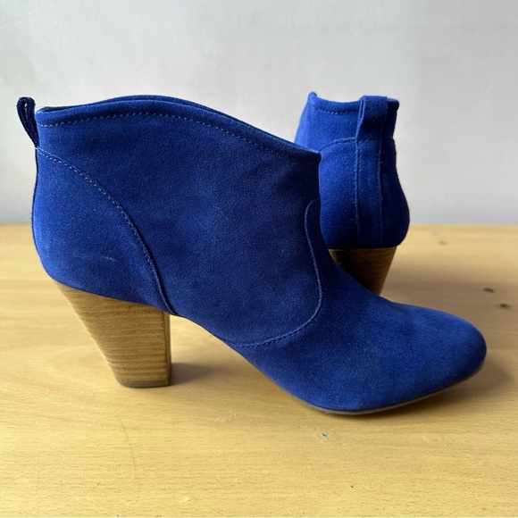 Brand New Blue Report Suede Boots Booties - Picture 2 of 16